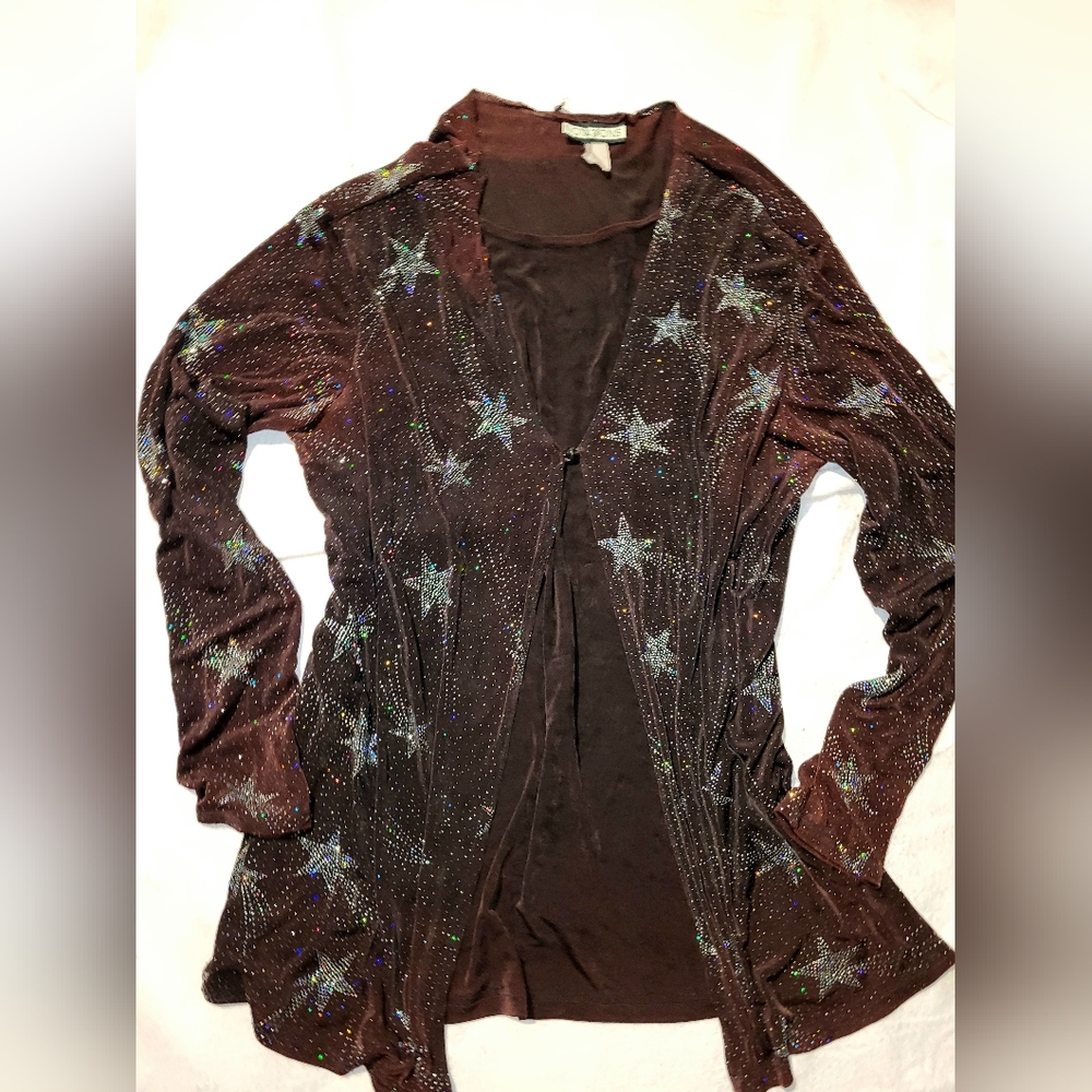 GORGEOUS vintage top,  notations brand,  SO sparkly,  size 1x